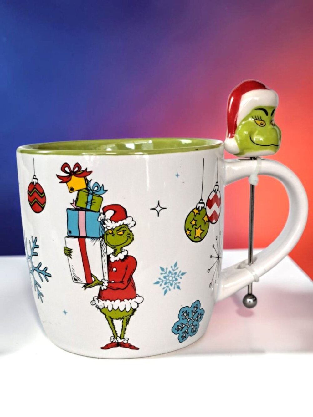 THE GRINCH Mug with Stirrer THE GRINCH STOLE CHRISTMAS 2023 COFFEE MUG